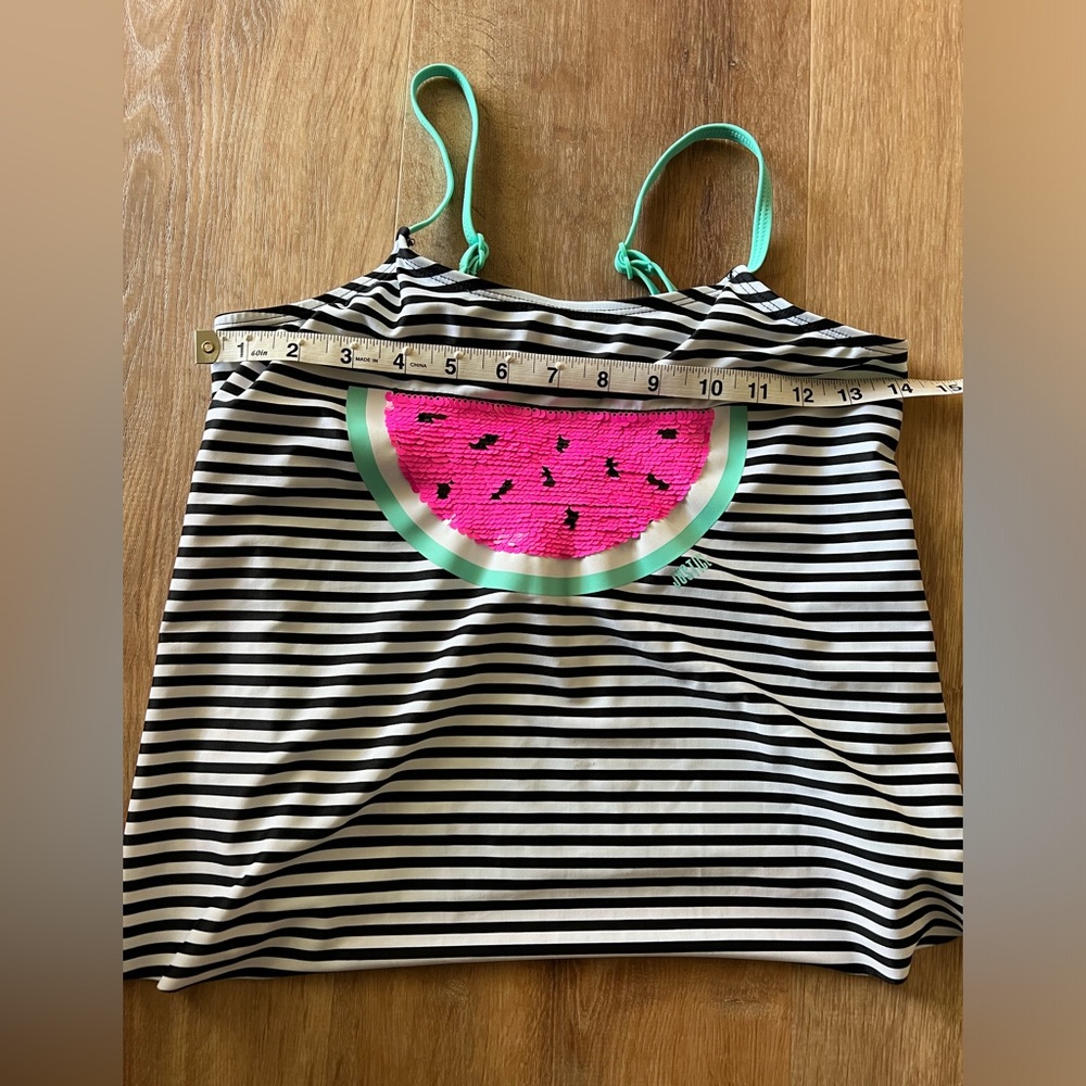 Justice Swimsuit Top (Tankini) TOP ONLY. Size 14.